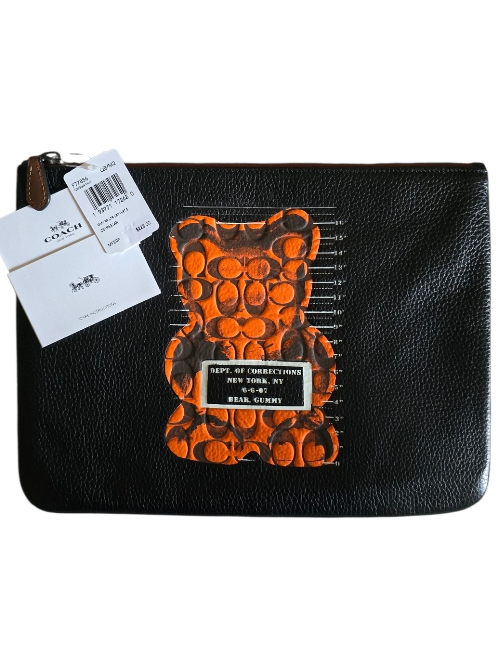 COACH X Whisbe Artist Collab Vandal Gummy Bear Tablet Wristlet Pouch